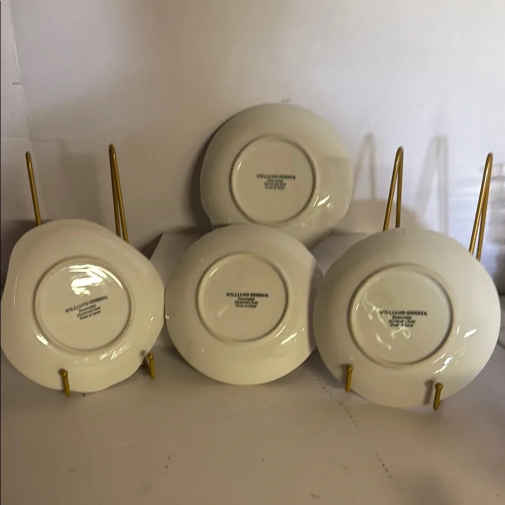 Williams Sonoma Cream Ceramic Dinnerware Set /4
